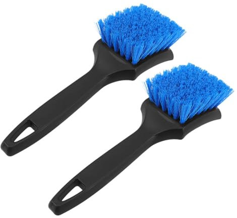FUNOMOCYA Cepillo de Limpieza de Ruedas de Coche 2 Piezas PP Mango