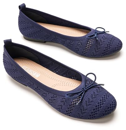 Ballerines en tissu pour femme, avec nœud, antidérapantes, type manolétine ultra douce