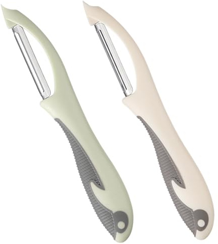 Culinavog 2PCS Swivel Potato Peeler, Stainless Steel Rotating Vegetable and Fruit Peeler with Non-Slip Handle for Carrots, Apples, Cucumbers, Pears, Kitchen Gadgets