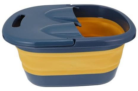 iplusmile Lavabo Plegable para Remojo de Pies 1 Unidad, Cubo de Pie de Plástico Duradero, Diseño Compacto y Portátil, Masaje Relajante para Hogar y Viajes, Baño Terapéutico para Adultos