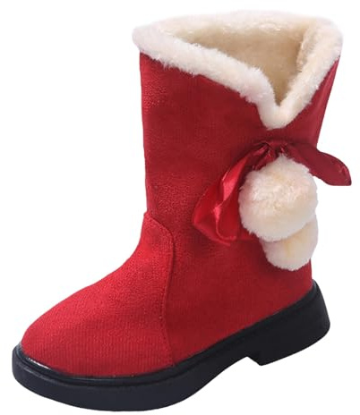 Generisch Kinder Schuhe Flache Hohe Stiefel Modische Weiche Sohlen Samt Warme Schnee Stiefel Outdoor Prinzessin Stiefel
