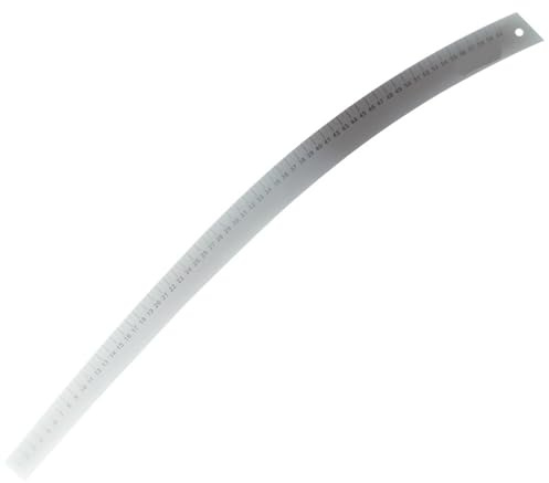 RRYPBOVG Stahllineal Kurvenlineal aus Metall for Nähen for Modedesign, Schnittmustererstellung und metrisches System, 32 cm, 48, 60(60cm)