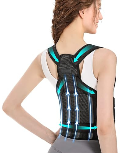 MUMIK Corrector de Postura para Espalda, Fajas para Espalda para Hombres y Mujeres Corrector Postural Entrenador de Posture Corrector Ajustable