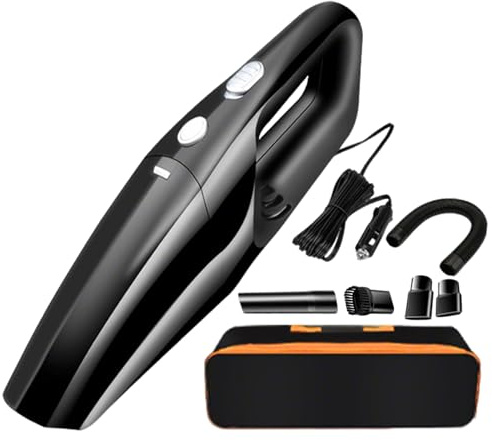 Aspirateur de voiture à main – Mini nettoyeur portable, souffleur d'aspiration haute puissance, dépoussiéreur sans fil rechargeable | Dispositif de nettoyage multi-surfaces pour bureau de cuisine auto