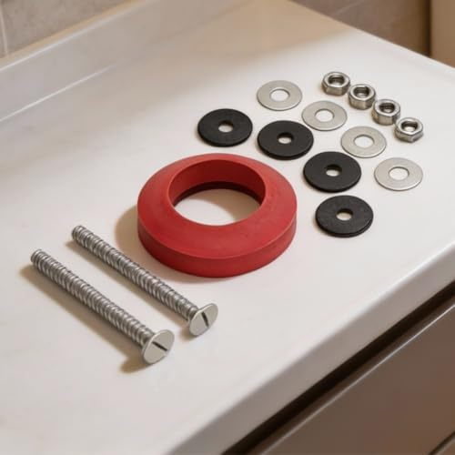 Guarnizione ad anello per sedile WC, kit di guarnizioni per serbatoio WC a ciotola, per bloccare le perdite, installazione rapida per bagno di casa, 86 x 29 mm