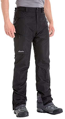 clothin Men's Insulated Ski Pant Fleece-Lined Waterproof Snow Pants Black M (Regular Fit)