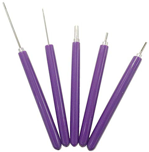 ODETOJOY Quilling Schlitz-Werkzeuge mit Edelstahl-Kopf Schlitz Quilling Paper Tools Anfänger Ahle DIY Origami Rolling Pen (5pcs/set)