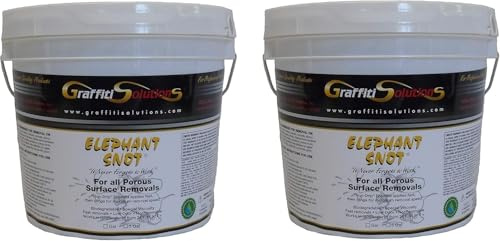 Graffiti Solutions Elephant Snot Graffiti Remover (2-1 Gallon Pails) | Superior Biodegradable Formula for Rapid Graffiti Removal on Porous Surfaces | Trusted by Professionals
