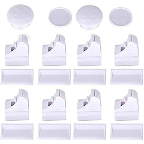Cheaper Fabe Magnetische Schrankschlösser für Baby-Sicherheit Kindersicherung (8 Schlösser + 2 Schlüssel)