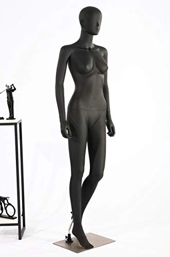 TonHan weibliche Schaufensterpuppe LF1-8 schwarz Matt Schaufensterfigur Nase Mund Ohren Modern Maskulin Neu (Weiblich LF1-8)