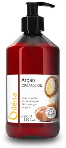 Aceite de Argán Ecológico Marroquí Prensado en Frío | Hidratante Natural para Piel, Cabello, Barba y Uñas | Antiedad y Antiarrugas | Reparador Capilar y Fortalecedor de Uñas 250 ml