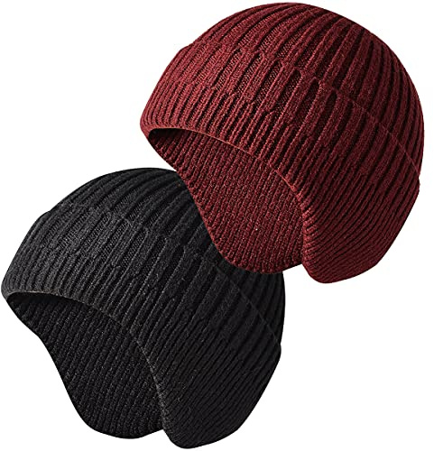 JFAN Wintermütze mit Ohrenklappen Wollmütze Kopfwärmer Beanies für Damen und Herren Outdoor Einheitsgröße