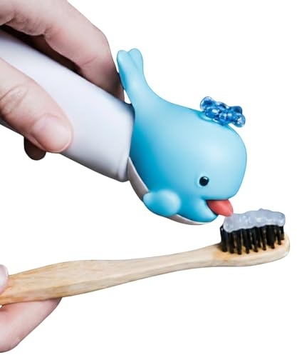 Distributeur de Dentifrice Enfants à fermeture automatique+Presse Dentifrice-Economise du dentifrice-Ne sèche pas-Bouchons de dentifrice-pour la Brosse à dents-Marque française Y-Brush pour Les Enfant