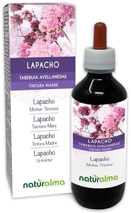 Lapacho o pau d'arco (Tabebuia avellanedae o Tecoma curialis) cortezas Tintura Madre sin alcohol Naturalma - Extracto líquido gotas 200 ml - Complemento alimenticio - Vegano