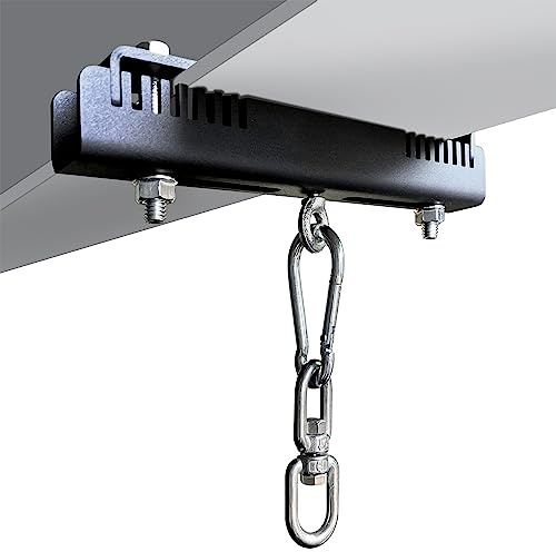 KSWLOR Strapazierfähige Balkenklemmen-Halterung, schwere Taschenhalterung, 360° drehbar, I Balkenklemmen und Aufhänger, Boxsack-Aufhänger für Boxen, Muay, Thai, Aerial Yoga, Schaukel und Hängematte