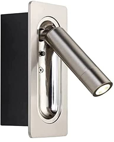 Wall Lamp Wall Light LED Recessed Bedside Reading Lamp Wall Spotlight Energy-Saving Wall Lamps Embedded 350° Rotatable 90° Foldable Sconce Headboard Spot Lighting Fixture Night Lamps for Bedroom Hotel