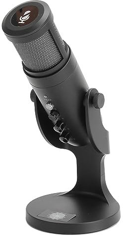 JD900 USB Condenser Microphone, Gaming Microphone for PS4 and for PS5, Supports Headphone Output and Volume Control, for PC, Mac, Gaming, Recording, Streaming, Podcasting, Studio