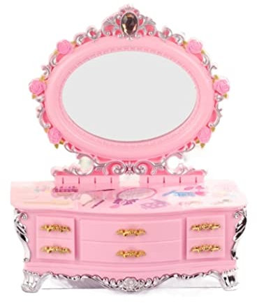 ASHSDI Spieluhr Musikbox, Mädchen Schmuckschatulle Spieluhr Schminkspiegel Schmuck Spieluhr Geschenk Für Ihre Tochter Enkelin Musikspieluhr Spieldose