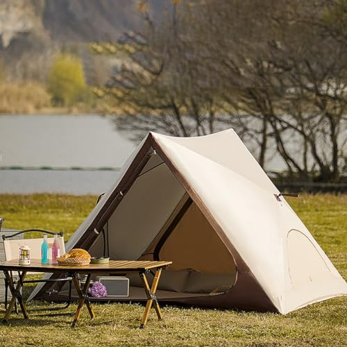 Strandmuschel Pop Up 2/3 Person Strandzelt, Leichtes Backpacking Zelt, Einfaches Aufbauen Pop Up Zelt Strand Für Familie Camping Jagd Wandern Bergsteigen Reisen ( Color : /Beige , Size : 3-5 Person )