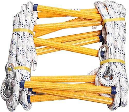 BGFYUSF Feuerleiter, Feuerleiter, feuerfeste Rettungsleiter aus Strick, Notfall-Sicherheitsleiter, Multifunktionsleiter, Einsatz bei Bränden/Katastrophen, 3–50 m (12 m)