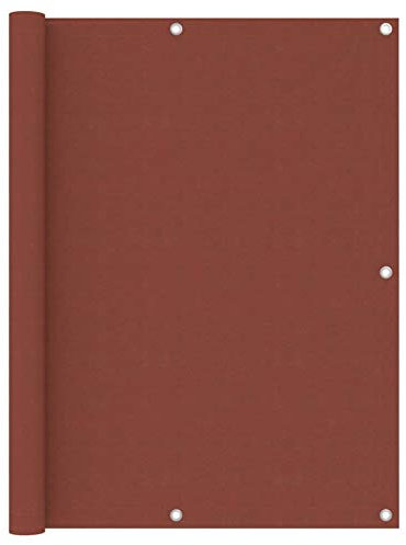 ShGaxin Balkon-Sichtschutz Terracotta-Rot 120x500 cm Oxford-Gewebe, Balkonsichtschutz, Windschutz Balkon, Windschutz Terrasse, Balkonverkleidung, Sichtschutz Garten - 134982