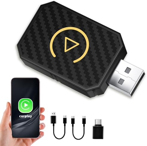 SwartLife Carplay inalámbrico y Android Auto inalámbrico, para Convertir CarPlay/Android Auto con Cable en Inalámbrico, Compatible con el 99% de los Coches de 2016 y posteriores, Plug & Play