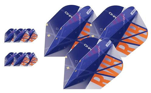 Target Darts Raymond Van Barneveld Chrono Pro Ultra Dart Flights, 9er Set | Professionelles Dart Zubehör, Dart Flight Set, Multipack Flights - Formen: NO.2 / NO.6 / Ten-X
