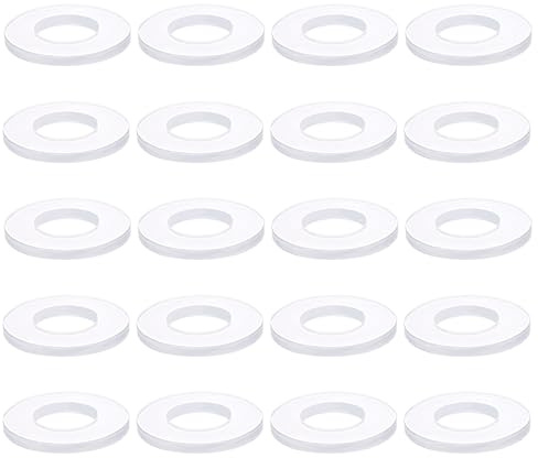 ECSiNG 30 arandelas de goma transparente M10 de 20 mm de diámetro exterior para tornillos M10, pernos y aplicaciones de fijación mecánica, arandela plana de goma