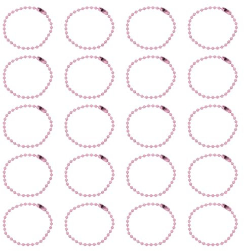 sourcing map 30Pcs 5 Inch Ball Bead Chain, Metal Ball Chain with Connectors for Keychain Hanging Ornament Tag Jewelry Necklace Christmas Decoration,Pink