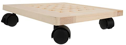 Kisangel 1 Stück Bewegliche Blumentopf-tabletts Mit Verriegelungsmechanismus Robustes Blumentopf-bodentablett Aus Holz Für Einfache Pflanzenpflege
