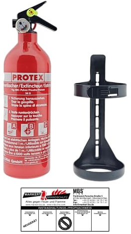 Protex 1 kg polvere A, 34B, C, con supporto e placca
