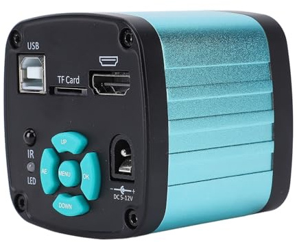 Caméra pour Microscope électronique, 48 MP 4K 1080P, Vidéo Industrielle, avec Interface Multimédia HD, Sortie USB 2.0, pour Soudure et Réparation électroniques, Zoom (Prise UE