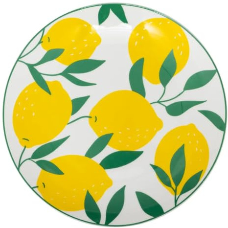 Secret de Gourmet - Lot de 6 Assiettes Plates Citrons 26cm Multicolore