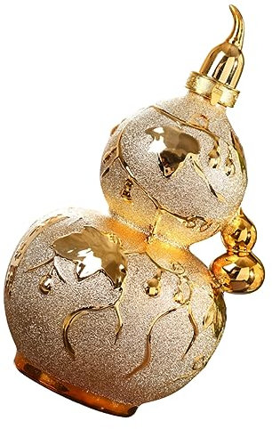 Warmhm Ceramic Gourd Wine Bottle Jug Lid for Wine Storage Home Decor Multi-Functional Drink Container
