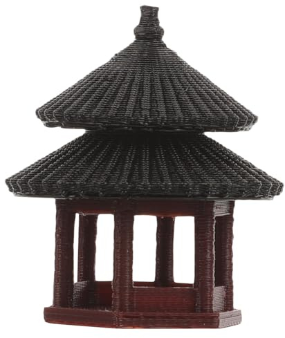 Hemobllo Decorazione per Giardino Zen Statua di Padiglione in Miniatura Ornamento di Acquario Torre Paesaggistica Decorazione per Giardino Giapponese da Esterno