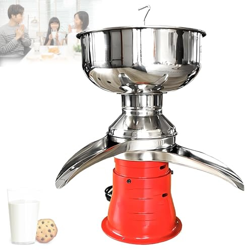 Feiphla Separatore Centrifugo per Crema di Latte, Centrifuga per Burro da Cucina con Separatore di Panna Elettrico,80l/H per Trasformare Il Latte Crudo