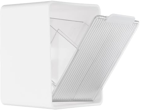 QUARKZMAN 1 Pcs Portaalgodón para Bastoncillos de Algodón, Caja de Almacenamiento de Baño Montada en la Pared con 2 Compartimentos, Dispensador sin Taladro para Bastoncillos, Bolas, Blanco
