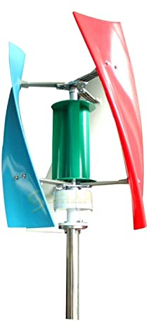 Aerogenerador Eolico Molino de viento de energía libre de eficiencia Real 1kw 1.5kw 12v 24v eje Vertical turbina eólica permanente Maglev con inversor de salida(Turbine Only,Multicolor,24V)