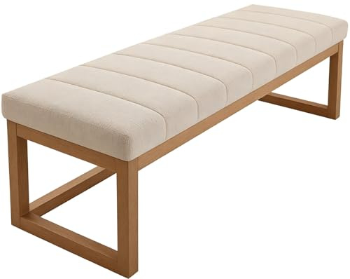 Hoowarm Cojin para Banco Jardin con Cremallera Antideslizante Zapatero Cojines de Asiento de Silla Larga Interiores y Exteriores Cojín de Muebles Rectangular para Comedor，Sofá,Terrazas(B4,60x40x6cm)