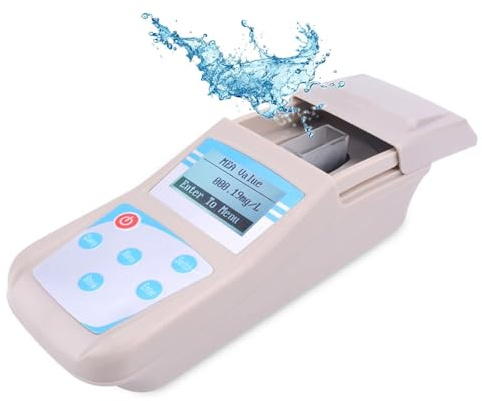 Portable Water Quality Tester, Residual Chlorine Detector, 0-5mg/L Measuring Range, 10 Data Storage, HD Display for Waterworks, Swimming Pool, Household Water