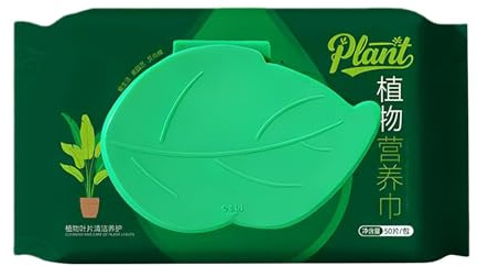 Lingettes de nettoyage des - Lot de 50 lingettes botaniques rafraîchissantes pour le feuillage d'intérieur, éclaircissantes pour l'extérieur - Feuilles non tissées nourrissantes | Appartements
