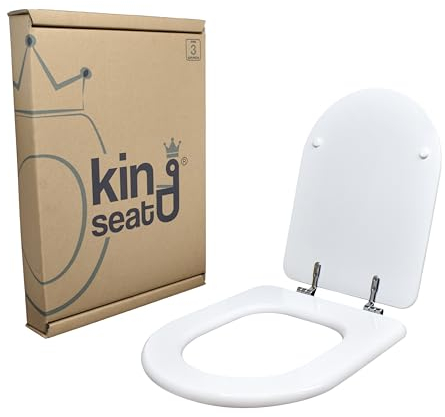 King Seat ‎EM724Y Dolomite Clodia Sedile Copriwater Dedicato, Bianco Lucido