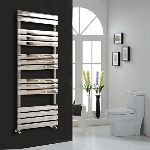 NRG Flat Panel Heated Towel Rail Radiator Rad Warmer, 1600x600 Chrome