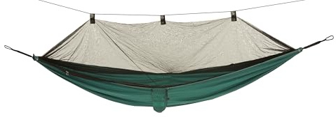 Grand Canyon BASS MOSQUITO HAMMOCK - Amaca Outdoor fino a 150 kg, Amaca da viaggio con zanzariera - Leggera e compatta con protezione per gli alberi - Storm (benzina)