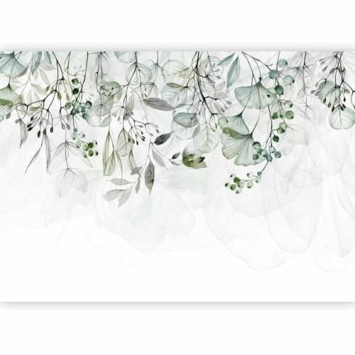 murando Fotomurales Verde Hojas 250x175 cm XXL Papel pintado tejido no tejido Decoración de Pared decorativos Murales moderna Diseno Fotográfico Oficina Plantas Naturaleza Como Pintado b-A-0694-a-d