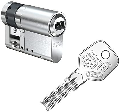EVVA Akura 44 Halbzylinder 70/10 inkl. 5 Schlüssel | modularer Zylinder mit Kopierschutz Bohrschutz Ziehschutz Pickingschutz | Patentschutz bis 2037 | Sicherungskarte (Einzelschließung)