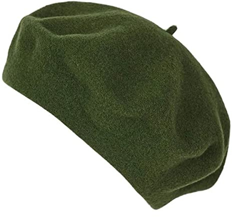 Van Der Rich ® - Französische Klassische Baskenmütze Barett - Damen (Khaki, One Size)