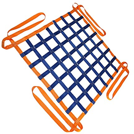 Rope Lifting Net - Elastic Cargo Netting, Lifting Hoisting Net, Net Bag Net Security Tear Resistance Covering Cargo For Industry, Logistics, Construction Cargo Hanging Net, Trailer Nets, Blue
