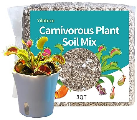 Yilotuce 8L Carnivorous Plants Soil, Ideal Venus Fly Trap Plant Potting Soil Mix, Naturally Moisturising Soil for Indoor Plants