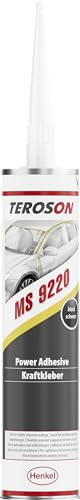 Henkel TEROSON MS 9220 Colle Monocomposant Puissante et Élastique pour Carrosserie - Montage sans Solvant pour Nombreux Matériaux avec Haute Résistance